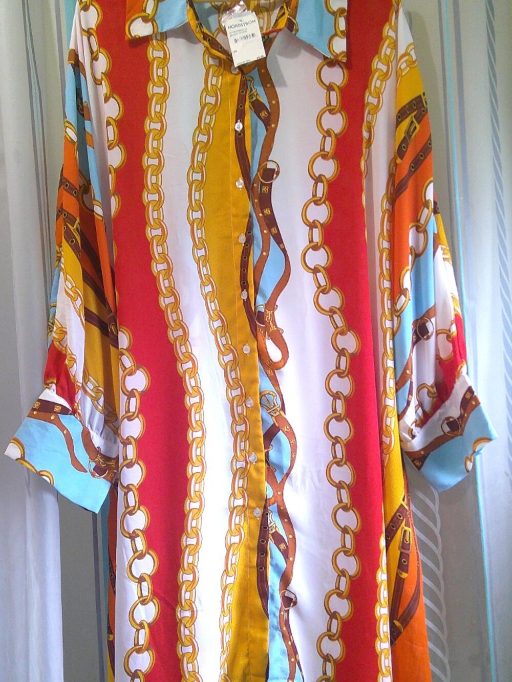NWT "Love X Design" NORDSTROM Shirt Dress/Kaftan/Bridle & Chain Woman 3X